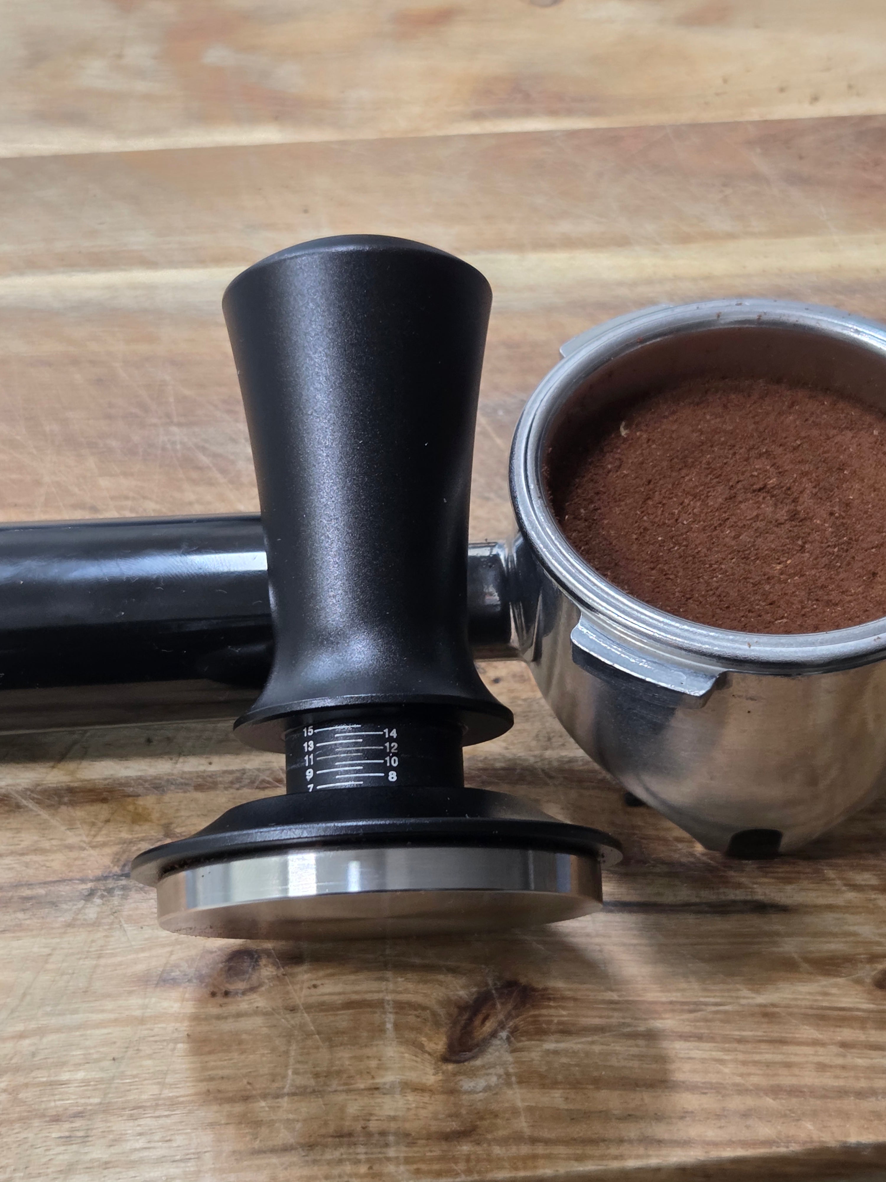 self-leveling coffee tamper